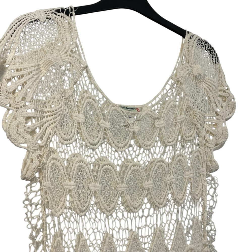 Boho Fringe Crochet Knit Top